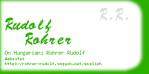 rudolf rohrer business card